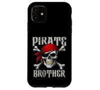Pirate Brother Jolly Roger Flag & Skull Crossbones Halloween Case for iPhone 11