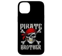 Pirate Brother Jolly Roger Flag & Skull Crossbones Halloween Case for iPhone 14 Plus