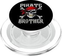 Pirate Brother Jolly Roger Flag & Skull Crossbones Halloween PopSockets PopGrip for MagSafe