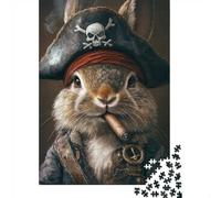 Pirate Bunny-1 Jigsaw Puzzle for Adults 1000 Pieces, Animal Theme Gift, Family Weekend Challenge, 52x38cm/1000pcs