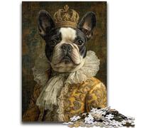 Pirate Captain French Bulldog 1000 Pieces Jigsaw Puzzle For Adults Teens, Staycation Kill Time Enhance Love between Couples 50x75cm