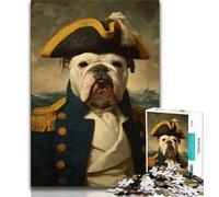Pirate Captain French Bulldog Jigsaw Puzzles for Adults 1000 Jigsaws,Family Game Stress Reliever Difficult Challenge Gifts for Friends And Family (75x50cm)