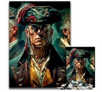 Pirate Captain Jigsaw Puzzles for Adults 1000 Piece cardboard Jigsaw Puzzles for Adults Perfect for Family Fun, Party Games, Birthday Party Favors 26X38CM/10.23x14.96inch