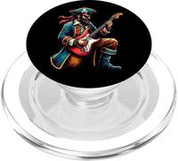 Pirate Captain Playing the Electric Guitar Funny PopSockets PopGrip for MagSafe