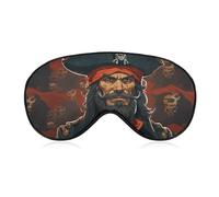 Pirate Captain Sleep Mask Comfort Travel Eye Masks with Adjustable Elastic Strap Soft Funny Block Light Sleep Eye Cover for Side Sleeper for Nap Men Women Gift