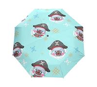 Pirate Cartoon Sea Lion Automatic Umbrella Windproof Foldable Umbrells Auto Open Close for Girls Boys Women