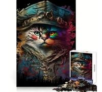 Pirate Cat Painting 1000 Piece Jigsaw Puzzles for Adults Mind Skill Toy Casual Relax Design Assembly Art Collection Piece (50x75cm)