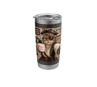 Pirate Cat Selfie Meme Humor Mommy Cute Love Appreciation Stainless Steel Insulated Tumbler