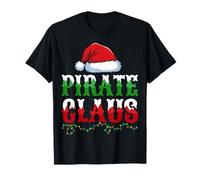 Pirate Claus Santa Xmas Lighting Snow Christmas Pirate T-Shirt