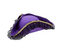 Pirate Colonial Tricorn Hat for Women Men Halloween Party Costume Accessory | Pirate Hat for Women Men Deluxe Colonial Tricorn Hat for Adults Halloween Dress-up/Theme Costume Party/Cosplay Accessories