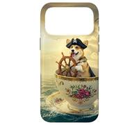Pirate Corgi Sailing a Giant Teacup Across the Oceans Case for iPhone 17 Pro Max