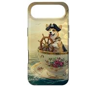 Pirate Corgi Sailing a Giant Teacup Across the Oceans Case for iPhone Air