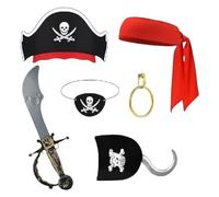 Pirate Costume Accessories for Children, Halloween Pirate Costume Accessory Set, Pirate Costume Accessories for Theme Parties, Festivals, String Games, Making the Fun of Imaginative Play on a New