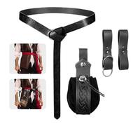 Pirate Costume Accessories,Medieval Pirate PU Belt Pouch Kit for Women | Cosplay Purse Outfit Supplies for Women Adults Convention Theater Stage Photoshoot Party