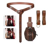 Pirate Costume Accessories | Women Renaissance Waist Belt Pouch Set | Halloween Party Supplies Cosplay Outfit for Party Theater Events Photoshoot Stage Festival Adults Wedding