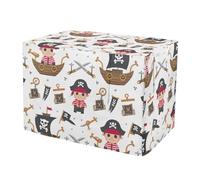 Pirate Crew White Dog Crate Covers Durable Pet Kennel Cover with Mesh Windows, Reduces Barking Large