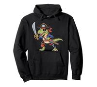 Pirate Dinosaur T-Rex Halloween Dinosaur Kids Boys Girls Pullover Hoodie