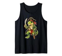 Pirate Dinosaur T Rex Tyrannosaurus Halloween Costume Kids Tank Top