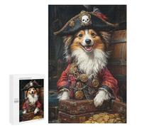 Pirate Dog Treasure Chest-101 Puzzle 1000 Teile Schwer Puzzle Spielzeug Lernspiel Impossible Herausforderungsspielzeug Für Erwachsene Kinder 1000 PCS