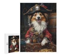 Pirate Dog Treasure Chest-101 Puzzle 1000 Teile Schwer Puzzle Spielzeug Lernspiel Impossible Herausforderungsspielzeug Für Erwachsene Kinder 500 PCS