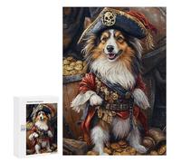 Pirate Dog Treasure Chest-102 Puzzle 1000 Teile Schwer Puzzle Spielzeug Lernspiel Impossible Herausforderungsspielzeug Für Erwachsene Kinder 300 PCS