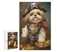 Pirate Dog Treasure Chest-107 Puzzle 1000 Teile Schwer Puzzle Spielzeug Lernspiel Impossible Herausforderungsspielzeug Für Erwachsene Kinder 1000 PCS