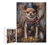 Pirate Dog Treasure Chest-26 Puzzle 1000 Teile Schwer Puzzle Spielzeug Lernspiel Impossible Herausforderungsspielzeug Für Erwachsene Kinder 500 PCS