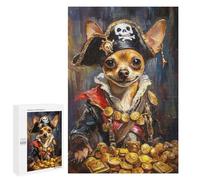 Pirate Dog Treasure Chest-73 Puzzle 1000 Teile Schwer Puzzle Spielzeug Lernspiel Impossible Herausforderungsspielzeug Für Erwachsene Kinder 1000 PCS