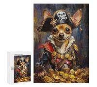 Pirate Dog Treasure Chest-73 Puzzle 1000 Teile Schwer Puzzle Spielzeug Lernspiel Impossible Herausforderungsspielzeug Für Erwachsene Kinder 300 PCS