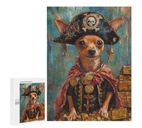 Pirate Dog Treasure Chest-74 Puzzle 1000 Teile Schwer Puzzle Spielzeug Lernspiel Impossible Herausforderungsspielzeug Für Erwachsene Kinder 500 PCS