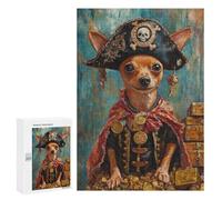 Pirate Dog Treasure Chest-74 Puzzle 1000 Teile Schwer Puzzle Spielzeug Lernspiel Impossible Herausforderungsspielzeug Für Erwachsene Kinder 300 PCS
