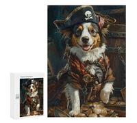 Pirate Dog Treasure Chest Puzzle 1000 Teile Schwer Puzzle Spielzeug Lernspiel Impossible Herausforderungsspielzeug Für Erwachsene Kinder 300 PCS
