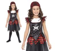 Pirate Dress Up Girls Pirates Fancy Dress Costume Storybook Cross Bones Outfit