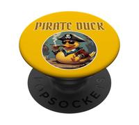 Pirate Duck Cruise Cigar Cocktail Hat Sunglasses Swords Fun PopSockets Adhesive PopGrip
