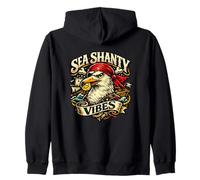Pirate Eagle Sea Shanty Vibes Zip Hoodie