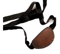 Pirate Eye Patch Cosplay Pirate PU Leather Eye Patch Cover Blindfold Eyepatch Gear Carnival One-Eyed Prop Costume Accessory(Brown)