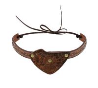 Pirate Eye Patch Leather Medieval Eyepatch Pirate Captain Costume Fancy Dress Eyewear Accessory Viking Cosplay Role Play Eye Cover Vintage Renaissance Design For Halloween Parties