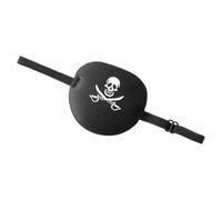 Pirate Eye Patch, Single Eye Patch For Left Or Right Eye Role Play Adjustable Tether Design, Skull And Crossbones Design For Halloween For People With Low Vision And Those With Impaired Vision