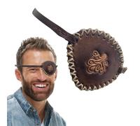 Pirate Eye Patches - Pirate Captain's Eye Skull Fabric | Adjustable Medieval Gothic Cosplay Pirate Eye Patches, Pirate Eye Mask, Medieval Gothic Cosplay Costume for Pi