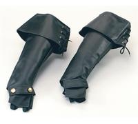 Pirate Fancy Dress - Deluxe Leather look Black Boot Tops / Covers with studs
