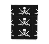 Pirate Flag Premium Leather Laptop Sleeve â€“ Stylish 13 Inch Macbook Case With Full-Print Design For 2018 And Newer Models