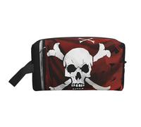 Pirate Flag Printed Makeup Bag Travel Portable Cosmetic Bag Large Capacity Makeup Case Toiletry Handbag Organiser for Women