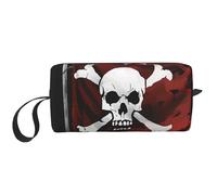 Pirate Flag Printed Travel Makeup Bag Portable Cosmetic Bag Makeup Case Toiletry Handbag Organiser for Women