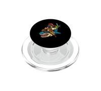 Pirate German Shepherd Riding Shark Halloween PopSockets PopGrip for MagSafe