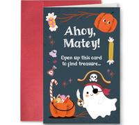 Pirate Ghost Halloween Card for Kids, Treasure Hunt Adventure Greeting