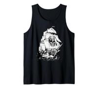 Pirate Ghost Ship Skull Vintage Costume Men Women Boys Kids Tank Top