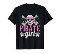 Pirate Girl Caribbean Freebooter Skull Female Pirate T-Shirt