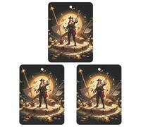 Pirate Golden Secret Sea Car Air Freshener, 3 Pcs Square Hanging Air Freshener Cards, Long Lasting Fragrance Scented Cards for Car, Home, Office Gray-style