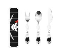 Pirate Gourd-Handle Cutlery Set â€“ Elegant 3-Piece Knife, Fork & Spoon Trio with Premium Pp Plastic Handles & 430 Stainless Steel Heads â€“ Perfect for Christmas, Parties, Picnics & Gifting