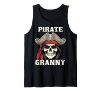 Pirate Granny Skull Jolly Roger Funny Halloween Granny Tank Top